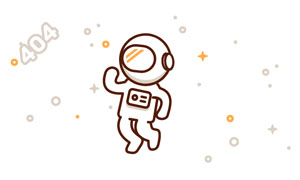 html5 svg制作太空人404动画特效