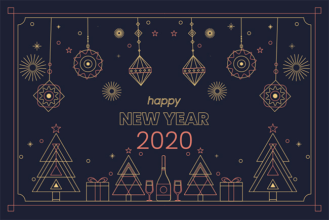 html5庆祝2020新年快乐特效