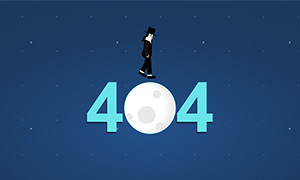 纯css3鬼步月球404页面特效